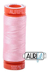 Aurifil Mako 50wt Cotton 200 m 220 yd. spool - 2423 Baby Pink